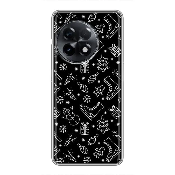 Чехол с принтом «Новогодний фон» для OnePlus 11