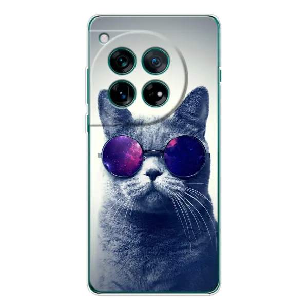 Чехол с принтом «Стильный кот» для OnePlus 12