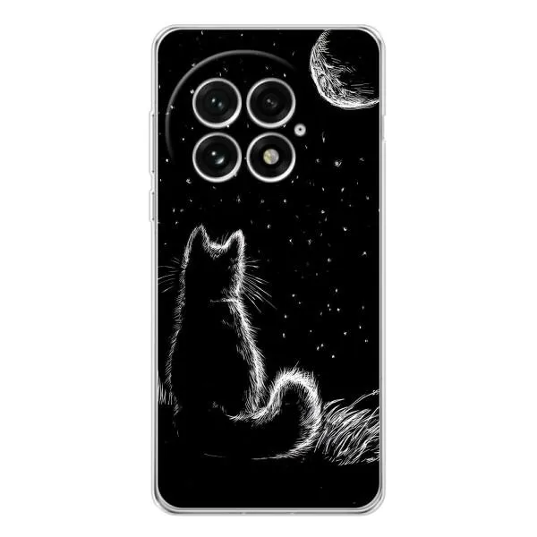Чехол с принтом «Котик и луна» для OnePlus 13 Чехол с принтом «Котик и луна» для OnePlus 13