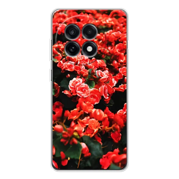 Чехол с принтом «Цветы красные» для OnePlus 13R