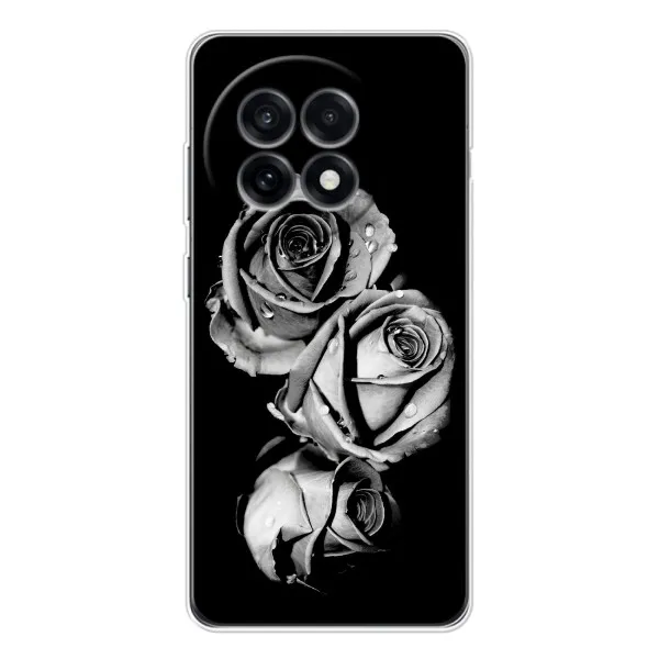 Чехол с принтом «Черная роза» для OnePlus 13R