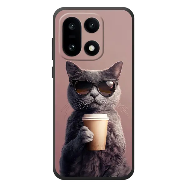Чехол с принтом «Кот с кофе» для OnePlus 15 Чехол с принтом «Кот с кофе» для OnePlus 15