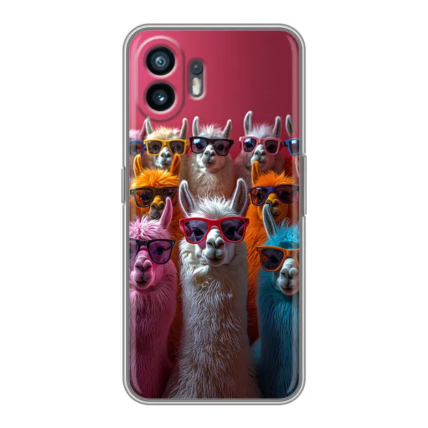 Чехол с принтом «Ламы в очках» для OnePlus 15T