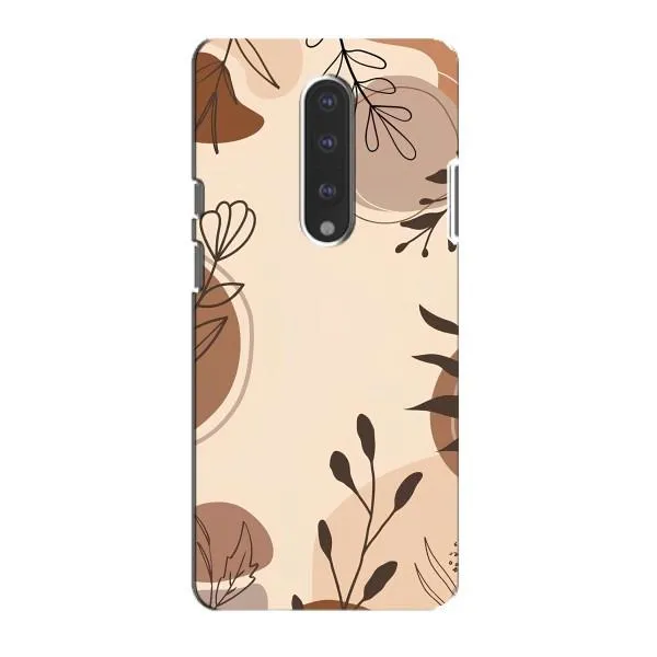 Чехол с принтом «Коричневые цветы» для OnePlus 7 Чехол с принтом «Коричневые цветы» для OnePlus 7
