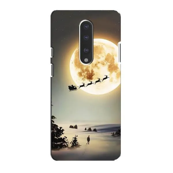 Чехол с принтом «Санта на луне» для OnePlus 7