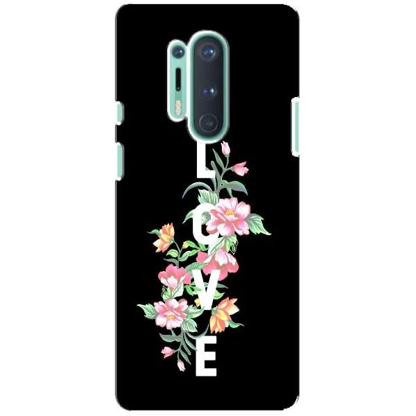 Чехол с принтом «Цветы LOVE» для OnePlus 8 Pro