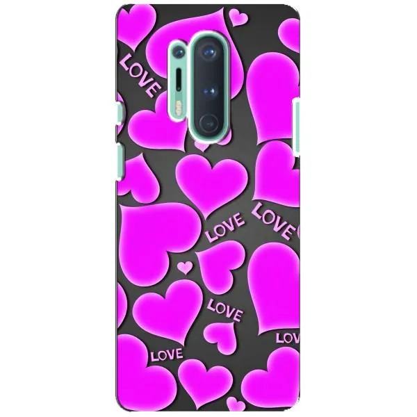 Чехол с принтом «Pink hearts» для OnePlus 8 Pro