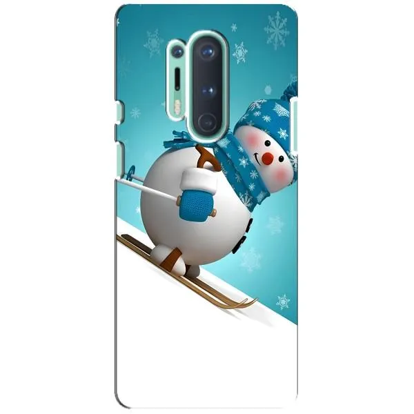 Чохол з принтом «Сніговик на лижах» для OnePlus 8 Pro