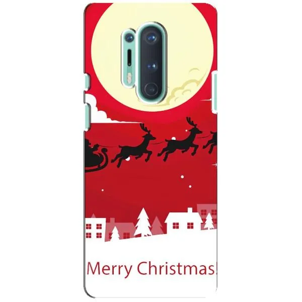 Чехол с принтом «Санта с оленями» для OnePlus 8 Pro