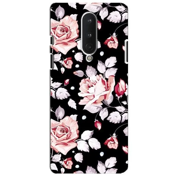 Чехол с принтом «Цветочки на черном» для OnePlus 8 Чехол с принтом «Цветочки на черном» для OnePlus 8