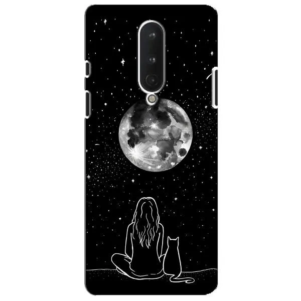 Чохол з принтом «Дівчина з котом» для OnePlus 8 Чохол з принтом «Дівчина з котом» для OnePlus 8