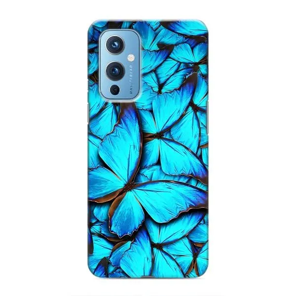 Чехол с принтом «Синие бабочки» для OnePlus 9