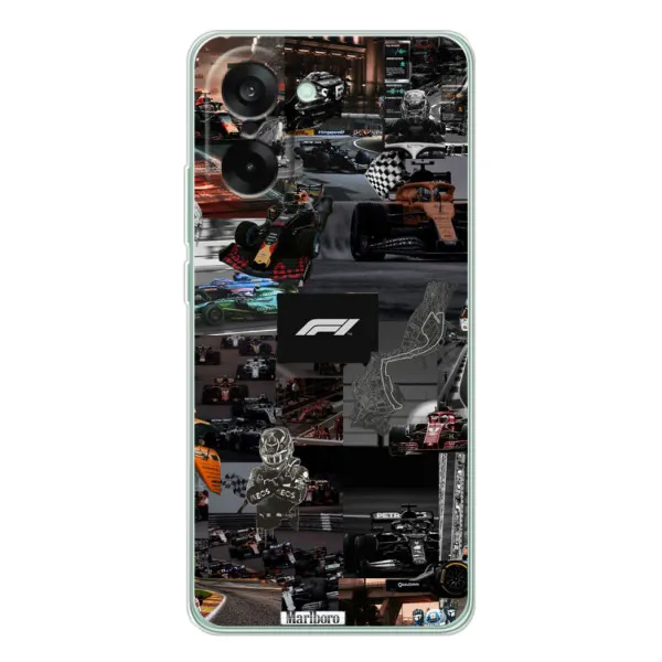 Чехол с принтом «Гоночный коллаж Ф1» для OnePlus Ace 5 Racing