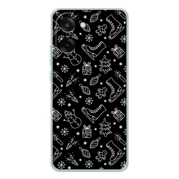 Чехол с принтом «Новогодний фон» для OnePlus Ace 5 Racing