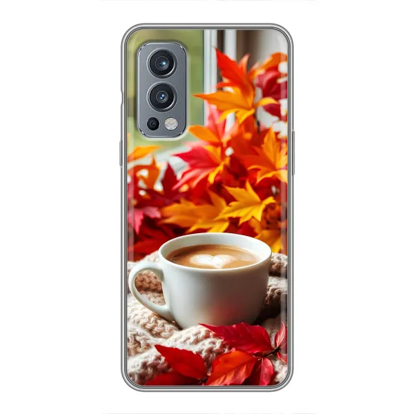 Чехол с принтом «Кофе и листья» для OnePlus Nord 2