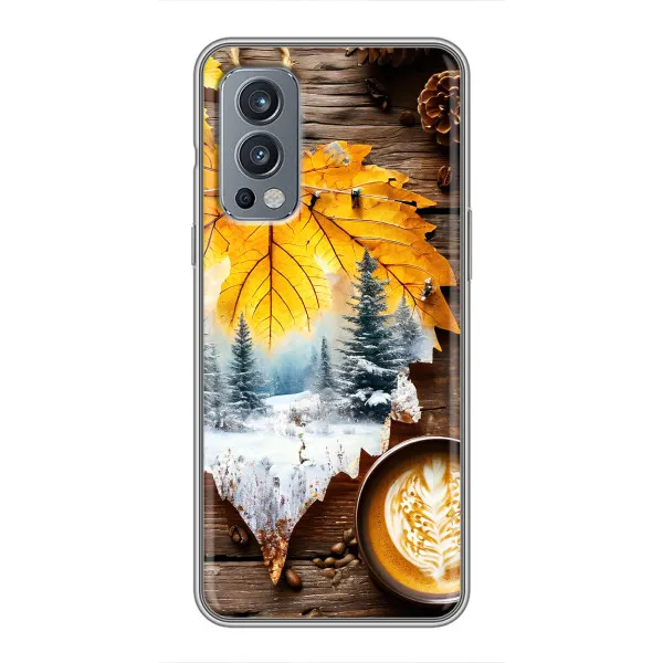 Чехол с принтом «Осенне-зимний кофе» для OnePlus Nord 2