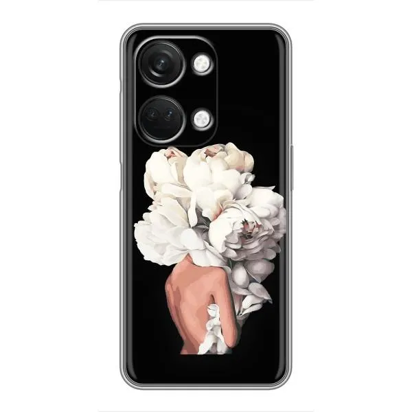 Чехол с принтом «Белые цветы» для OnePlus Nord 3 5G