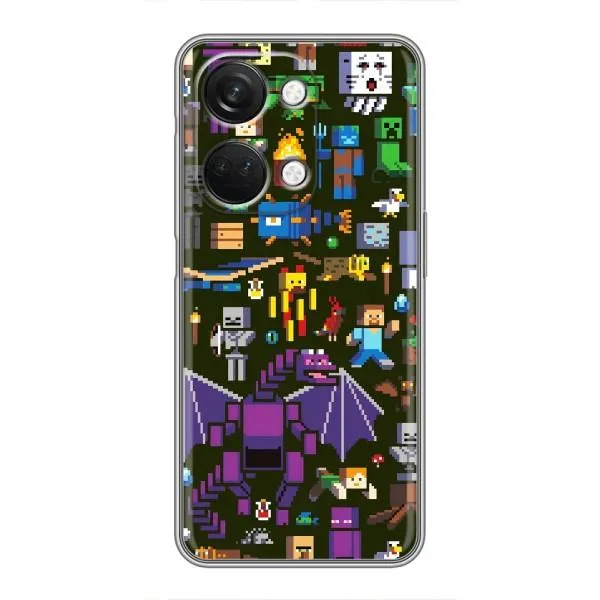 Чехол с принтом «Коллаж Майнкрафт» для OnePlus Nord 3 5G