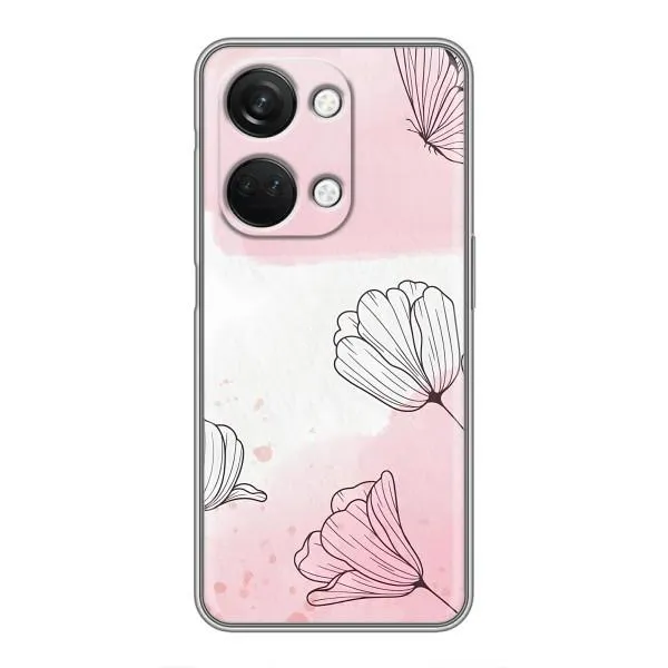 Чехол с принтом «Розовые цветы» для OnePlus Nord 3 5G