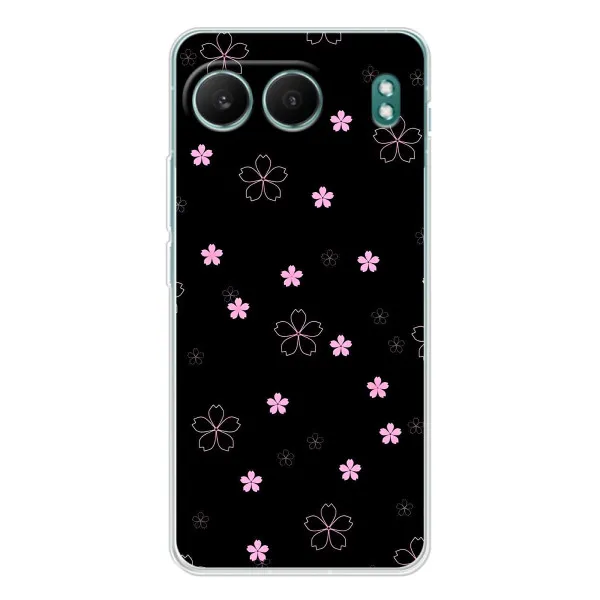 Чехол с принтом «Розовые цветы на черном» для OnePlus Nord 4