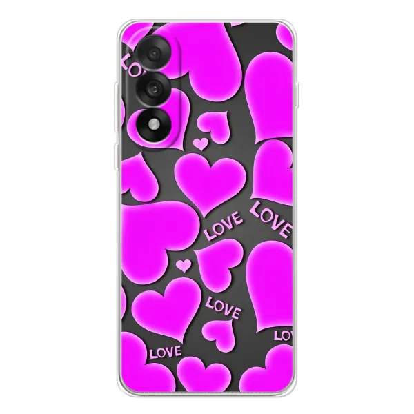 Чехол с принтом «Pink hearts» для OnePlus Nord 5 Чехол с принтом «Pink hearts» для OnePlus Nord 5