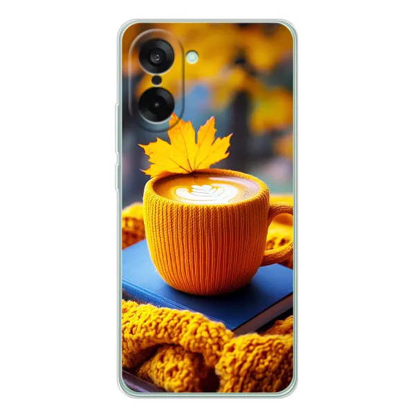 Чехол с принтом «Кофе на желтом пледе» для OnePlus Nord CE 5