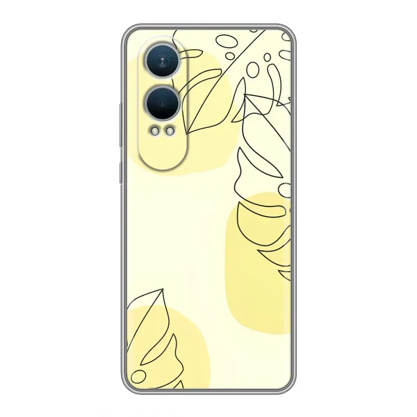 Чехол с принтом «Желтая монстера арт» для OnePlus Nord CE4 Lite