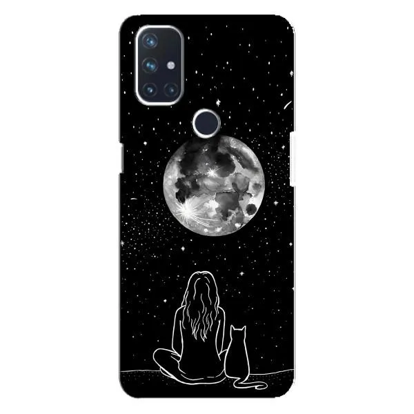Чехол с принтом «Девушка с котом» для OnePlus Nord N10 5G