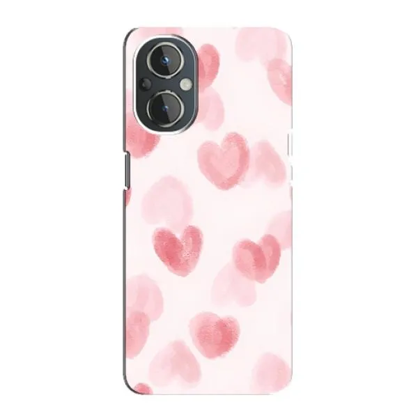 Чехол с принтом «Розовые сердечки» для OnePlus Nord N20