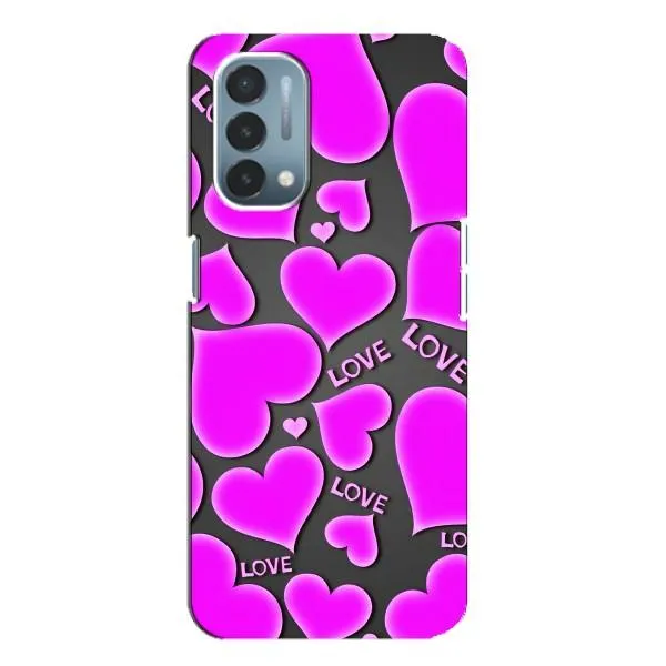 Чехол с принтом «Pink hearts» для OnePlus Nord N200 5G (DE211) Чехол с принтом «Pink hearts» для OnePlus Nord N200 5G (DE211)