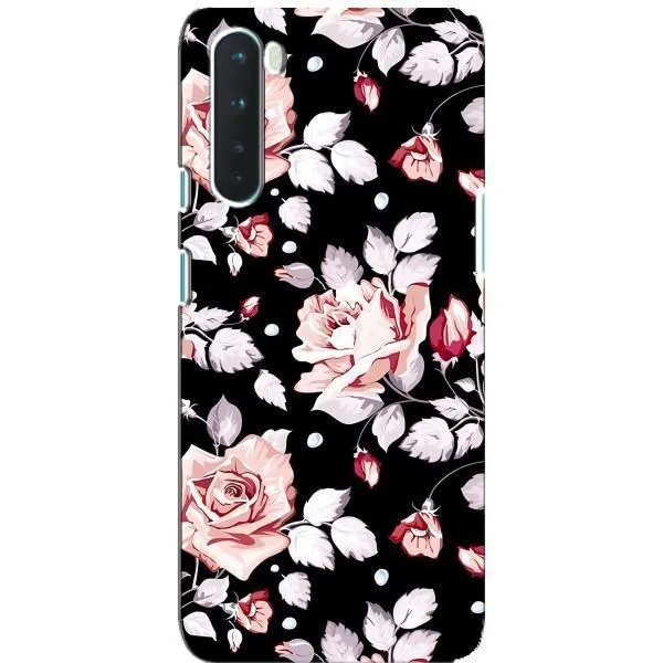 Чехол с принтом «Цветочки на черном» для OnePlus Nord