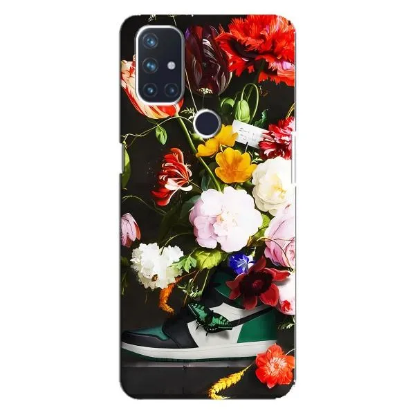 Чехол с принтом «Nike цветы» для OnePlus Nord 10 5G Чехол с принтом «Nike цветы» для OnePlus Nord 10 5G
