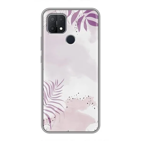 Чехол с принтом «Фиолетовые листья» для OPPO A15 Чехол с принтом «Фиолетовые листья» для OPPO A15