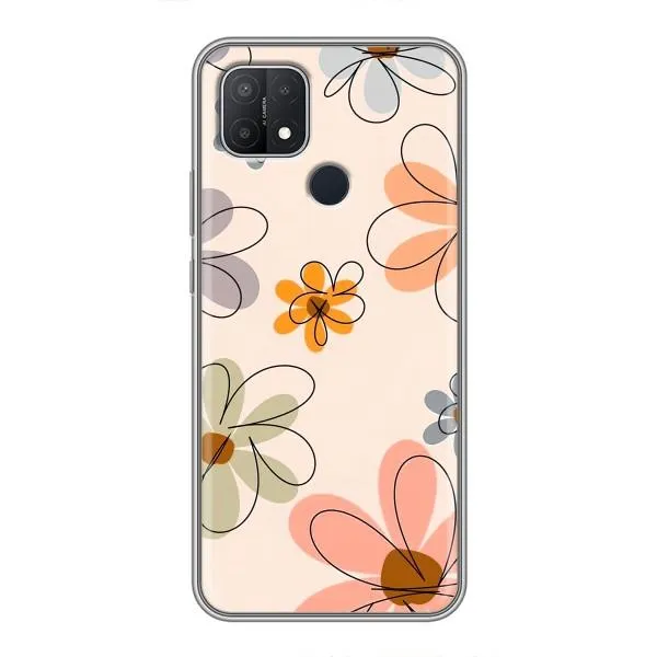 Чехол с принтом «Разноцветные цветы» для OPPO A15 Чехол с принтом «Разноцветные цветы» для OPPO A15