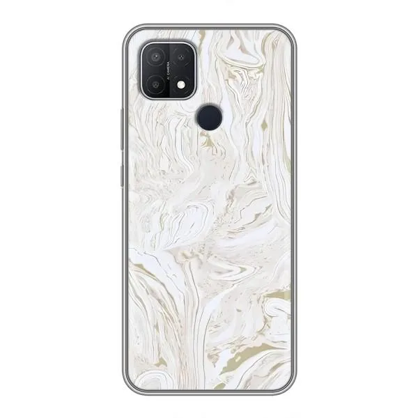 Чехол с принтом «Белый мрамор» для OPPO A15