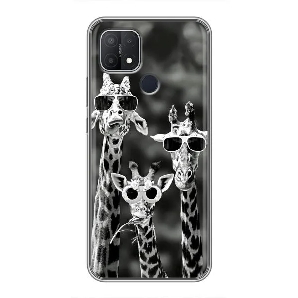Чехол с принтом «Жирафы в очках» для OPPO A15 Чехол с принтом «Жирафы в очках» для OPPO A15
