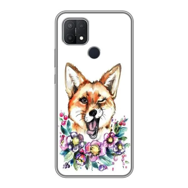 Чехол с принтом «Веселая лисичка» для OPPO A15s