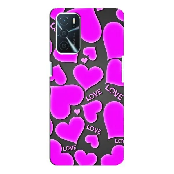 Чехол с принтом «Pink hearts» для OPPO A16