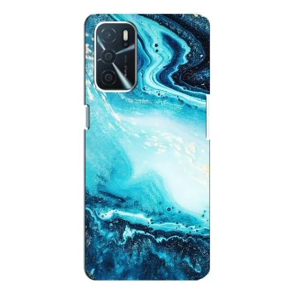 Чехол с принтом «Голубой мрамор» для OPPO A16