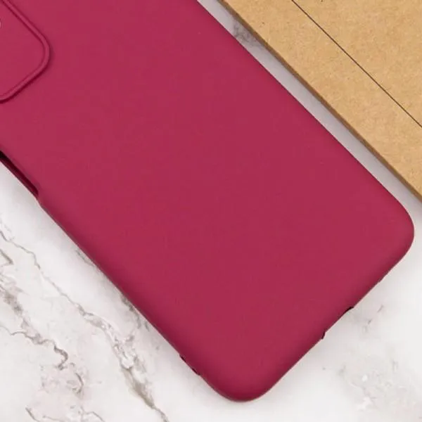 Чехол Silicone Cover Lakshmi Full Camera (A) для Oppo A17 — Бордовый — фото 4