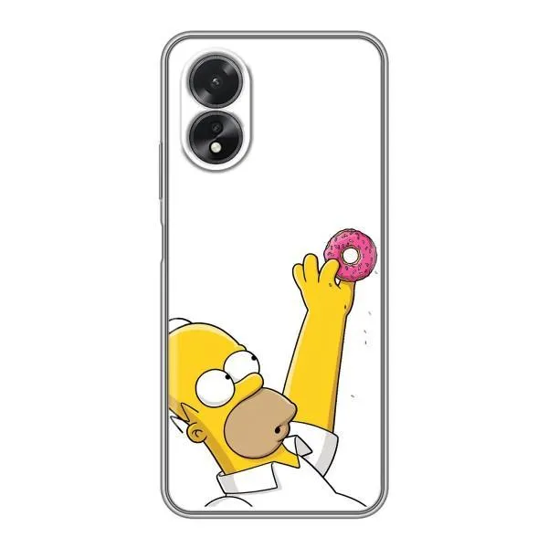 Чехол с принтом «Гомер с пончиком» для OPPO A17 Чехол с принтом «Гомер с пончиком» для OPPO A17