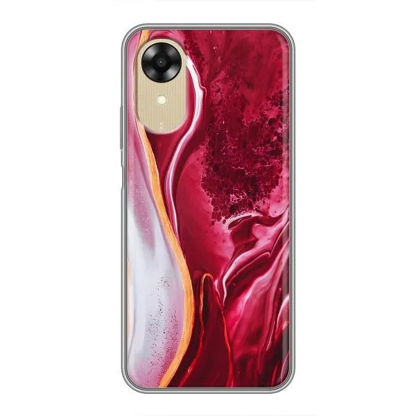 Чехол с принтом «Мрамор красный» для OPPO A17k