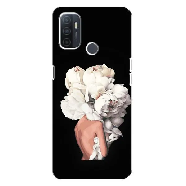 Чехол с принтом «Белые цветы» для OPPO A32 Чехол с принтом «Белые цветы» для OPPO A32