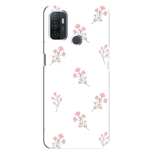 Чохол з принтом «Рожеві квіти» для OPPO A32