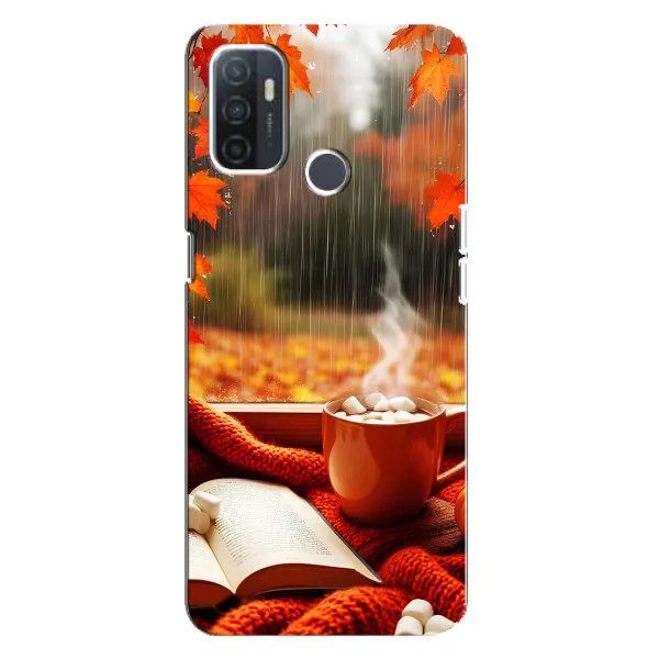 Чехол с принтом «Кофе и дождь» для OPPO A32