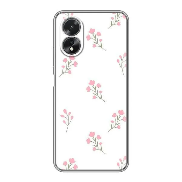 Чехол с принтом «Розовые цветы» для OPPO A38