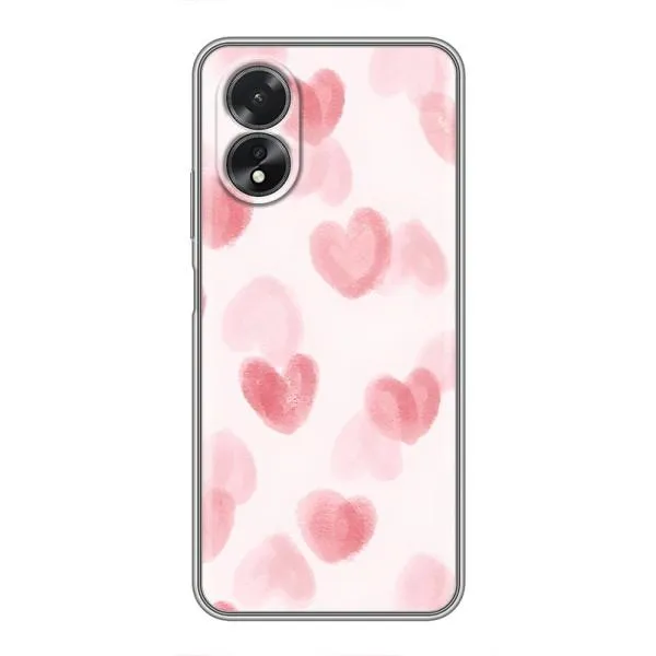 Чехол с принтом «Розовые сердечки» для OPPO A38