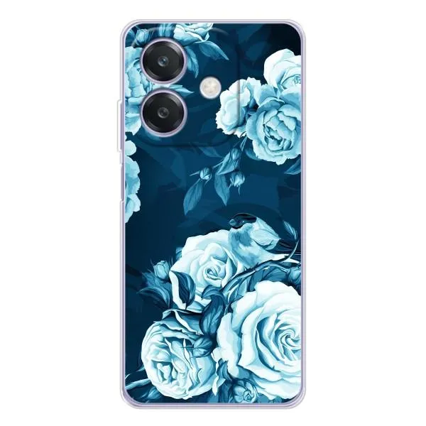 Чехол с принтом «Голубые Бутоны» для OPPO A3x Чехол с принтом «Голубые Бутоны» для OPPO A3x