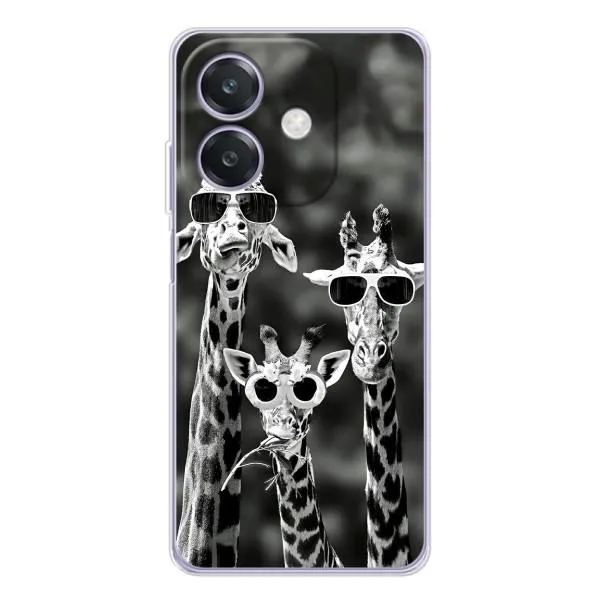 Чехол с принтом «Жирафы в очках» для OPPO A40m