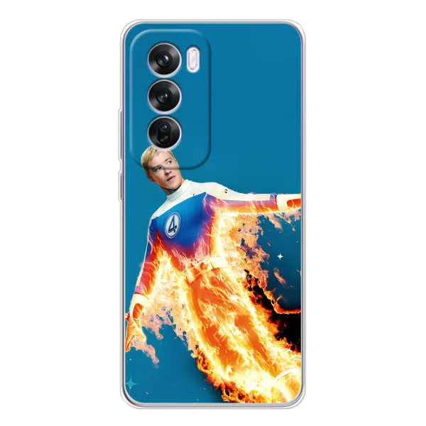 Чехол с принтом «Человек-факел в огне» для OPPO A5 5G